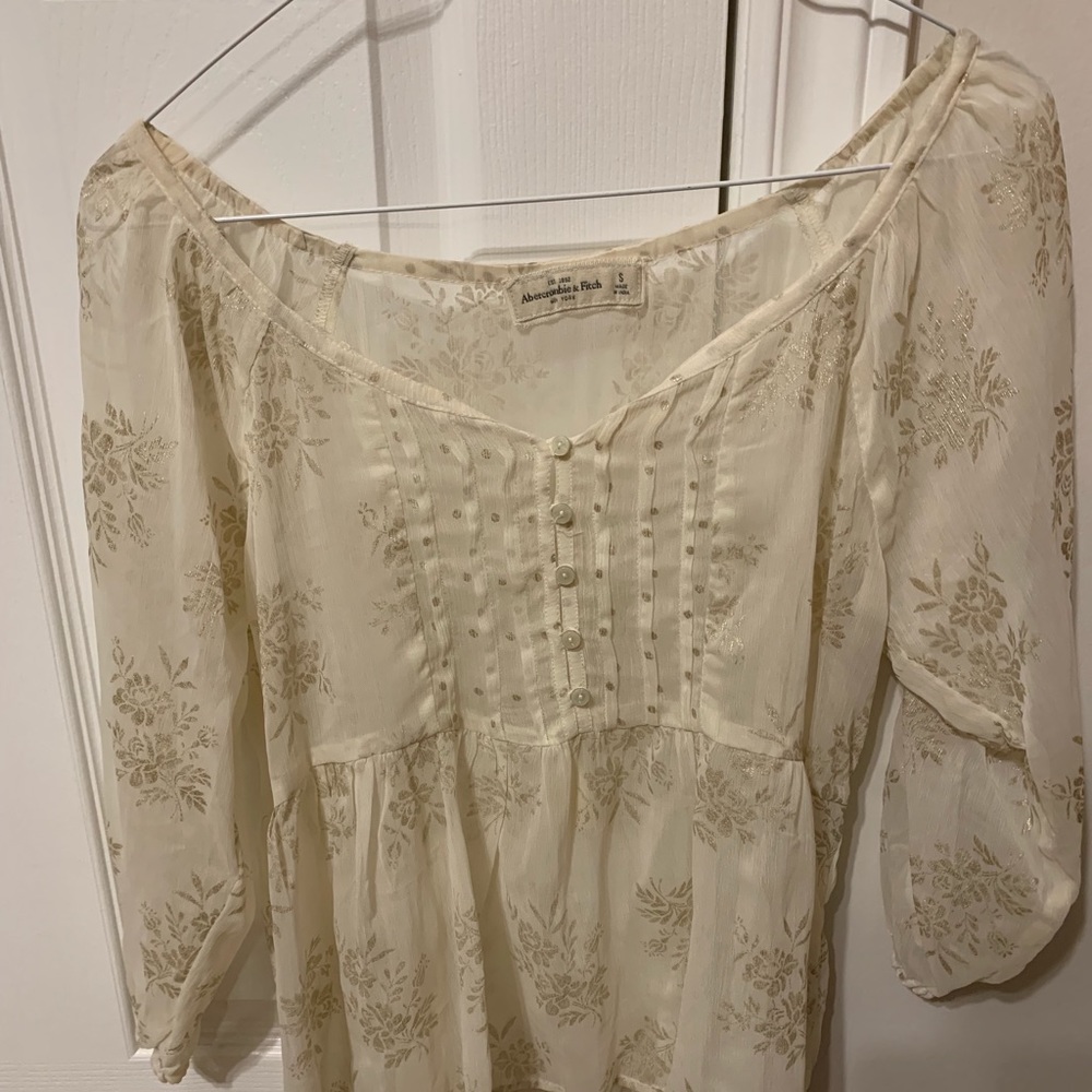 Cream Sheer Blouse